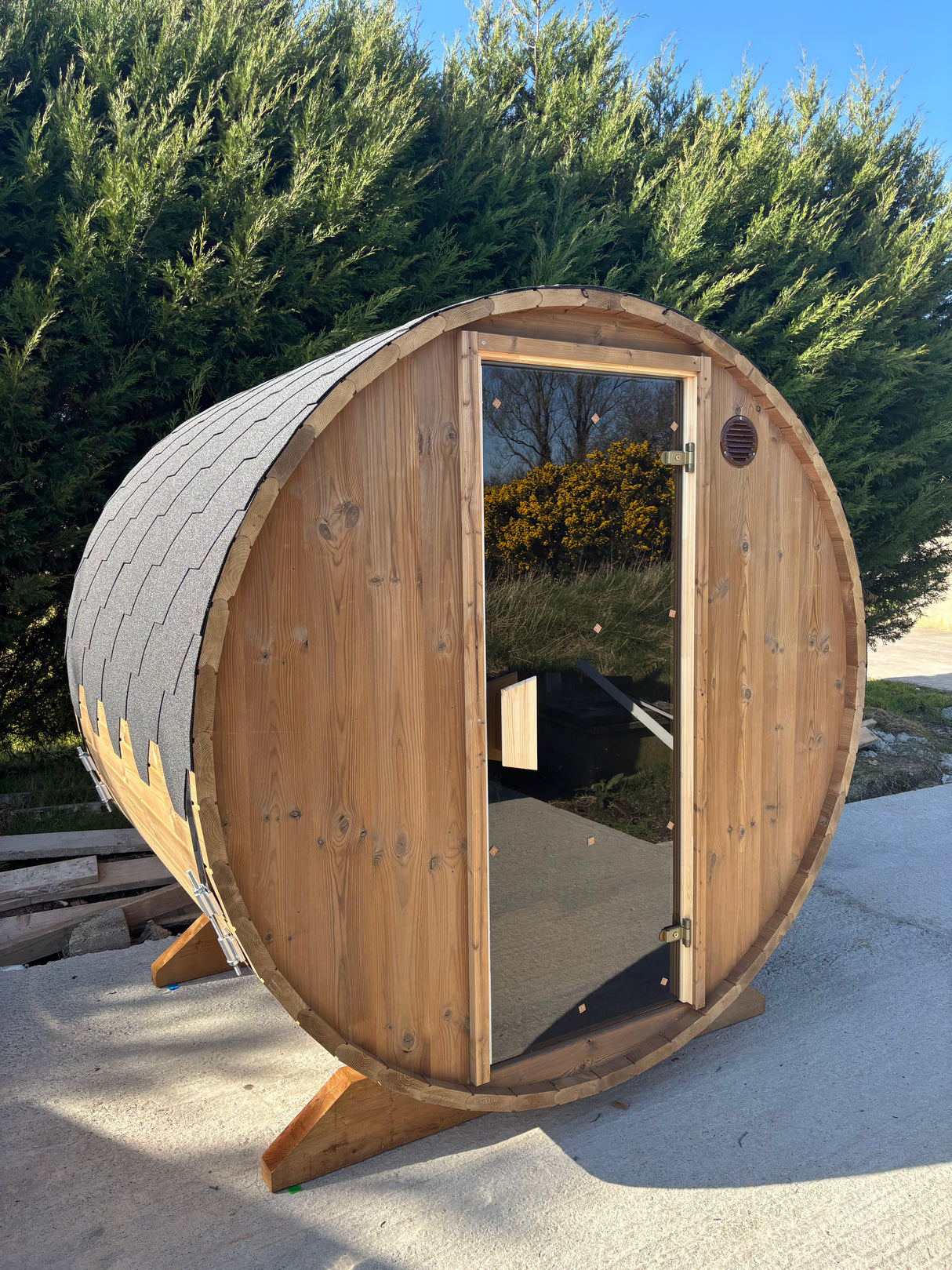 Barrel Sauna 1.6m Length 3 Person Outdoor Sauna