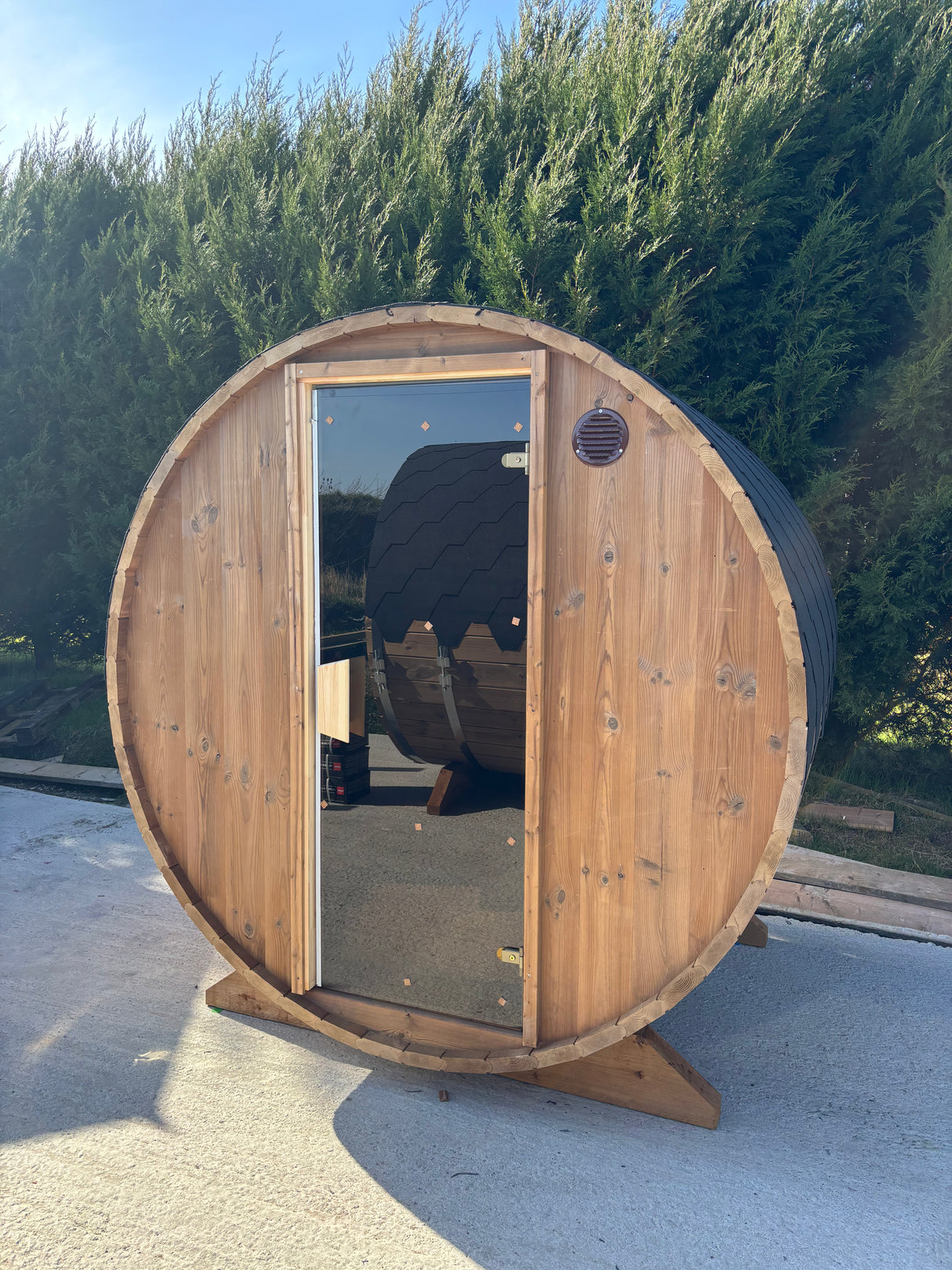 Barrel Sauna 1.6m Length 3 Person Outdoor Sauna