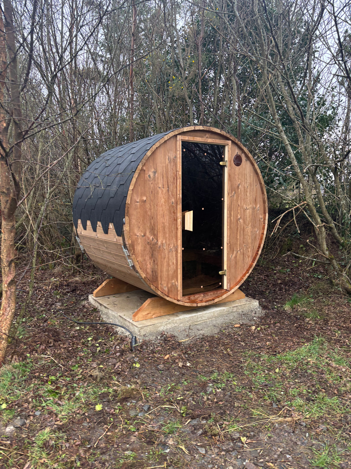 Barrel Sauna 1.6m Length 3 Person Outdoor Sauna