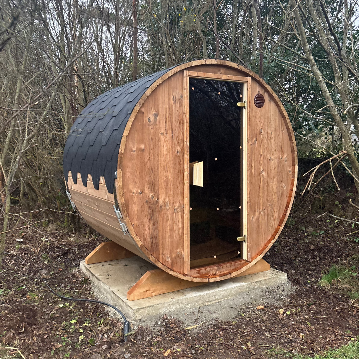 Barrel Sauna 1.6m Length 3 Person Outdoor Sauna