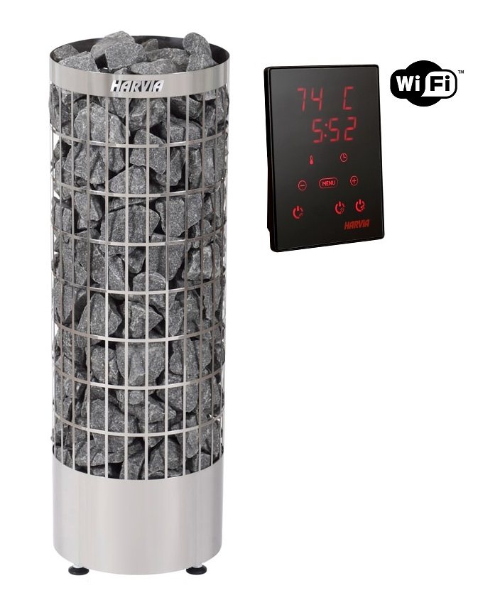 Harvia Cilindro XW Sauna Heater with WiFi Control Panel