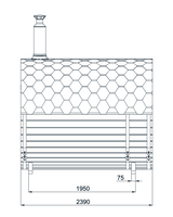 Barrel Sauna 2.4m Length 4 Person Outdoor Sauna with Porch