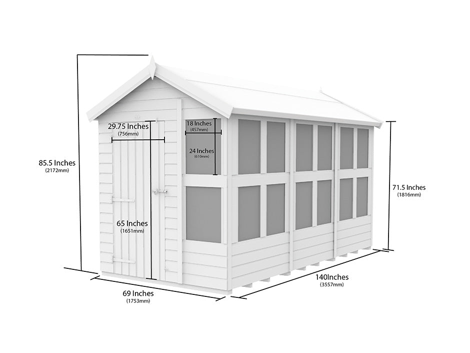 12ft x 8ft Apex Potting Shed