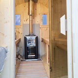 Barrel Sauna 3m Length 4 Person Outdoor Sauna with Dressing Room