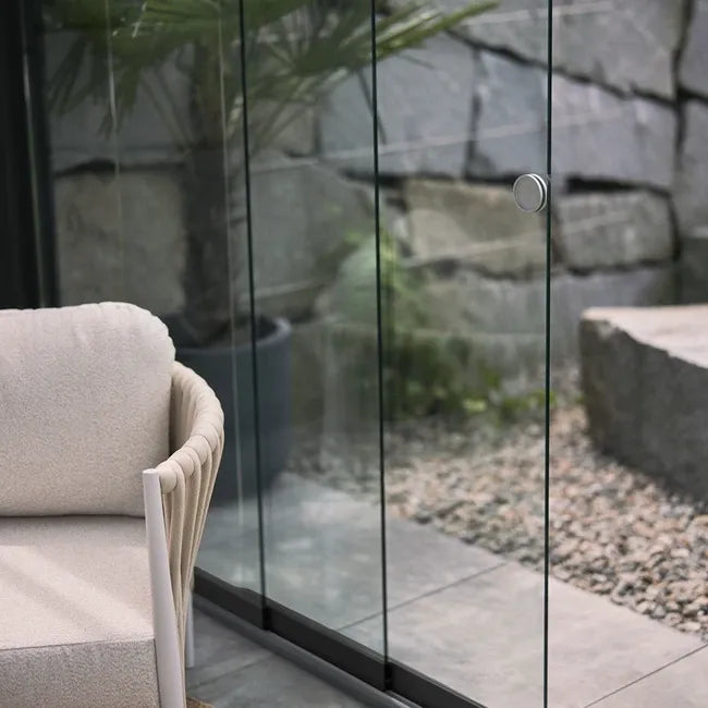 Biohort Clear Glass Sliding Wall for Pergola
