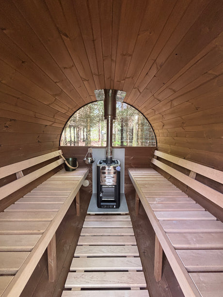 Barrel Sauna 2.3m Length 6 Person Outdoor Sauna