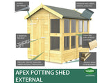 12ft x 8ft Apex Potting Shed