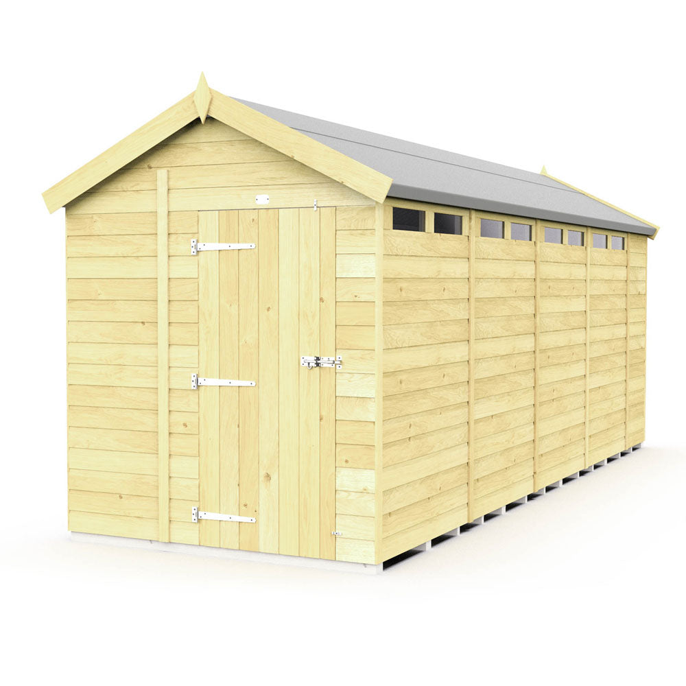 7ft x 18ft Apex Security Shed