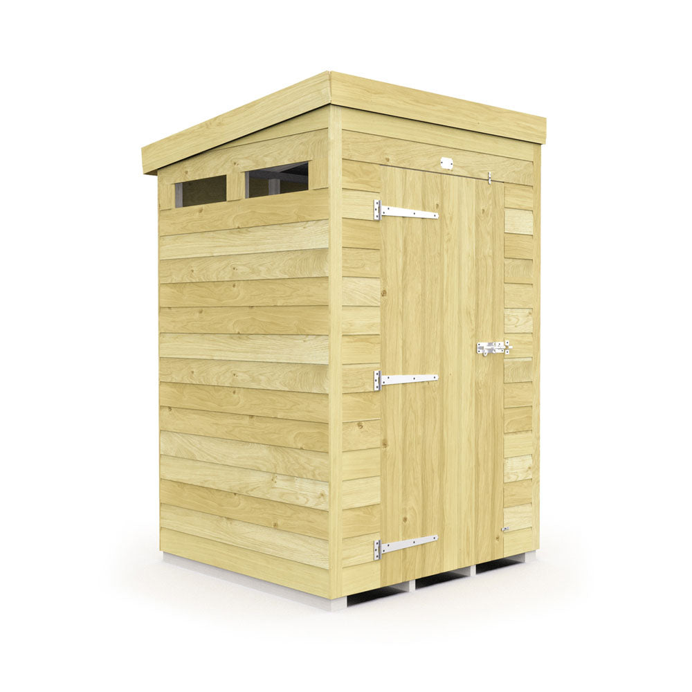 4ft x 4ft Pent Security Shed