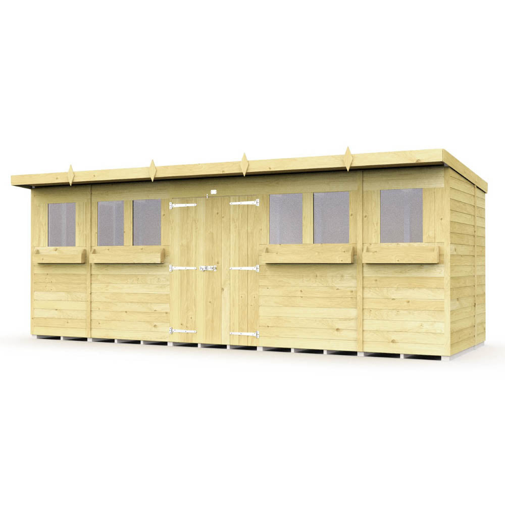 18ft x 8ft Pent Summer Shed