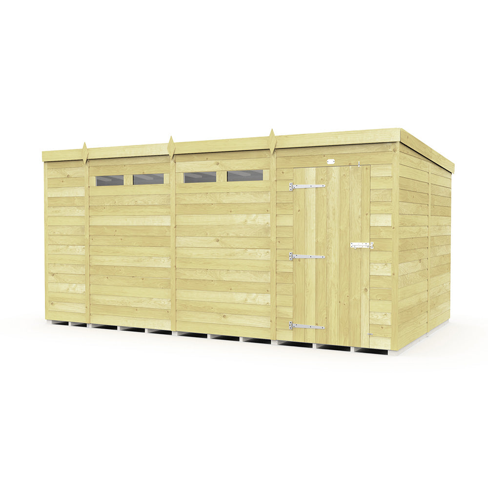 14ft x 8ft Pent Security Shed