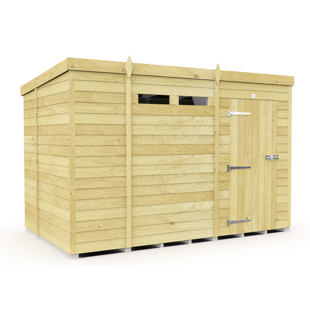 10ft x 6ft Pent Security Shed