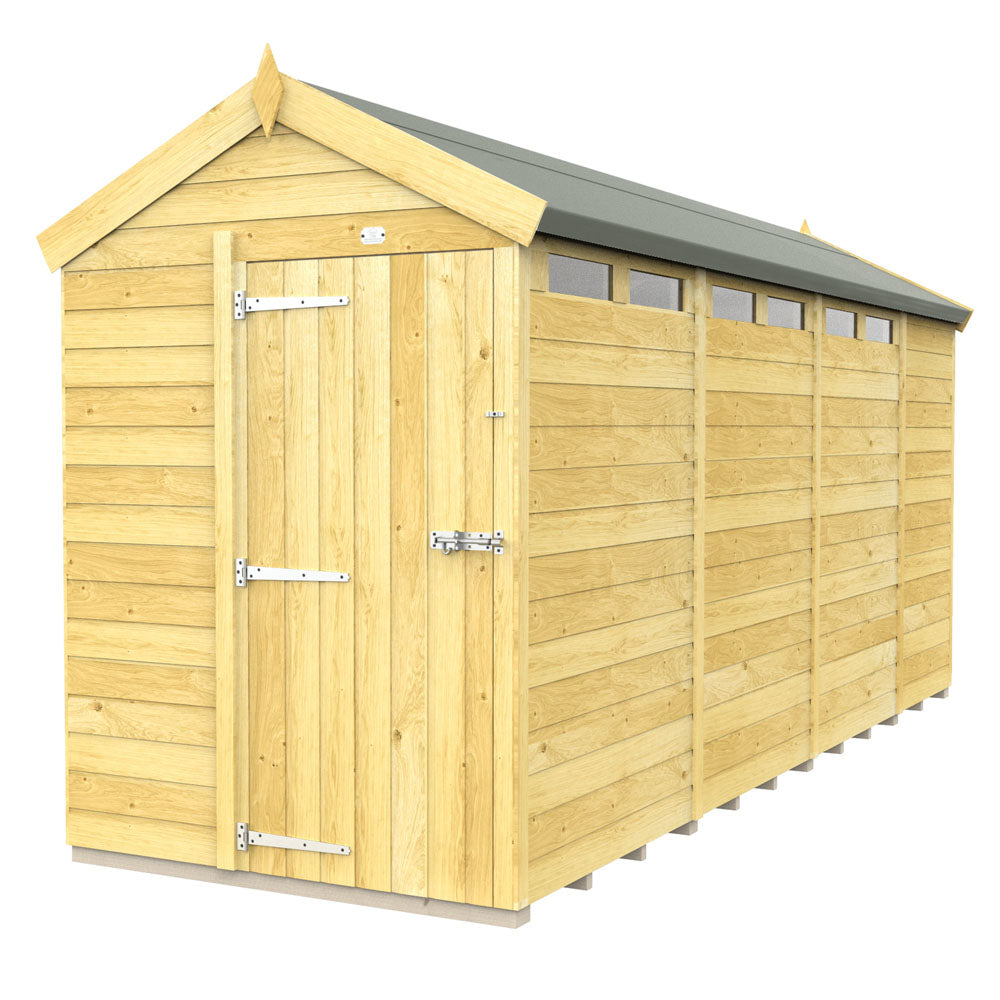 5ft x 15ft Apex Security Shed