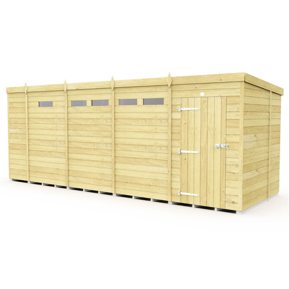 17ft x 7ft Pent Security Shed