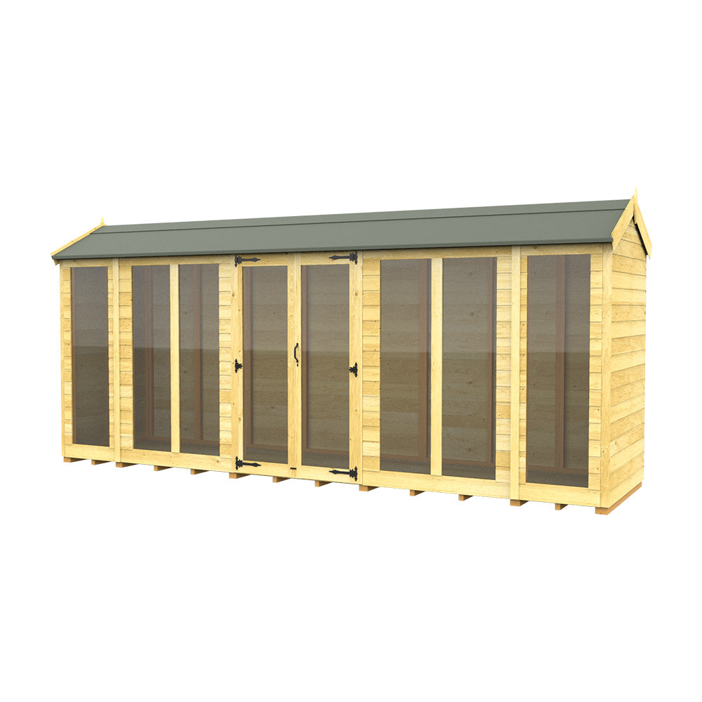 4ft x 16ft Apex Summer House (Full Height Window)