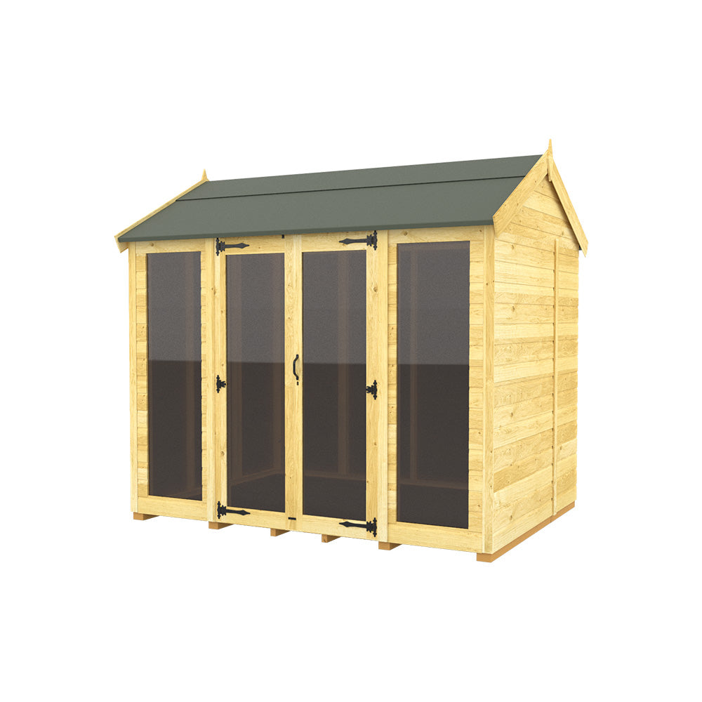 6ft x 8ft Apex Summer House (Full Height Window)