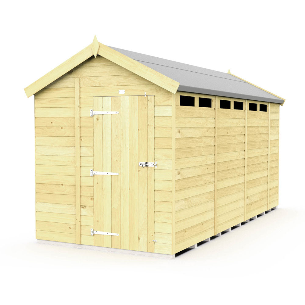 7ft x 15ft Apex Security Shed