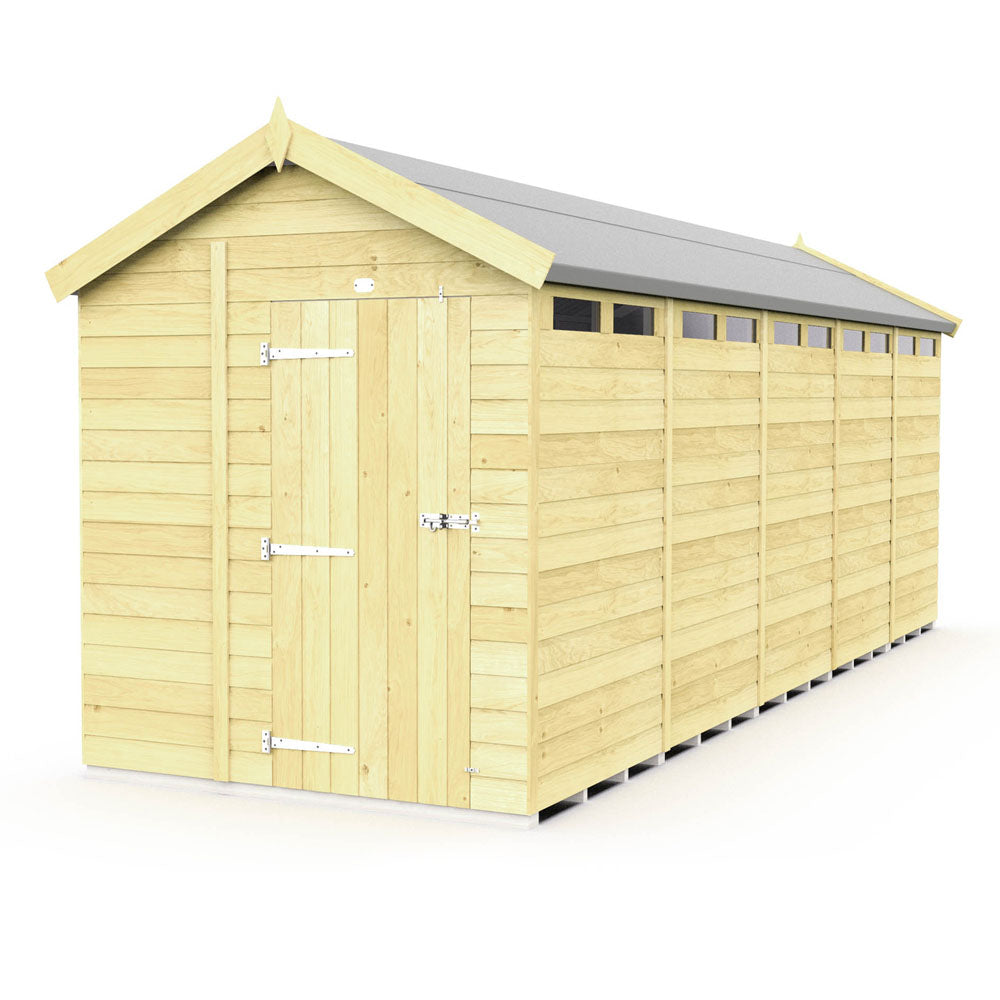 7ft x 20ft Apex Security Shed