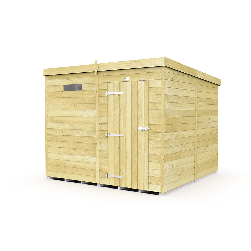 7ft x 8ft Pent Security Shed