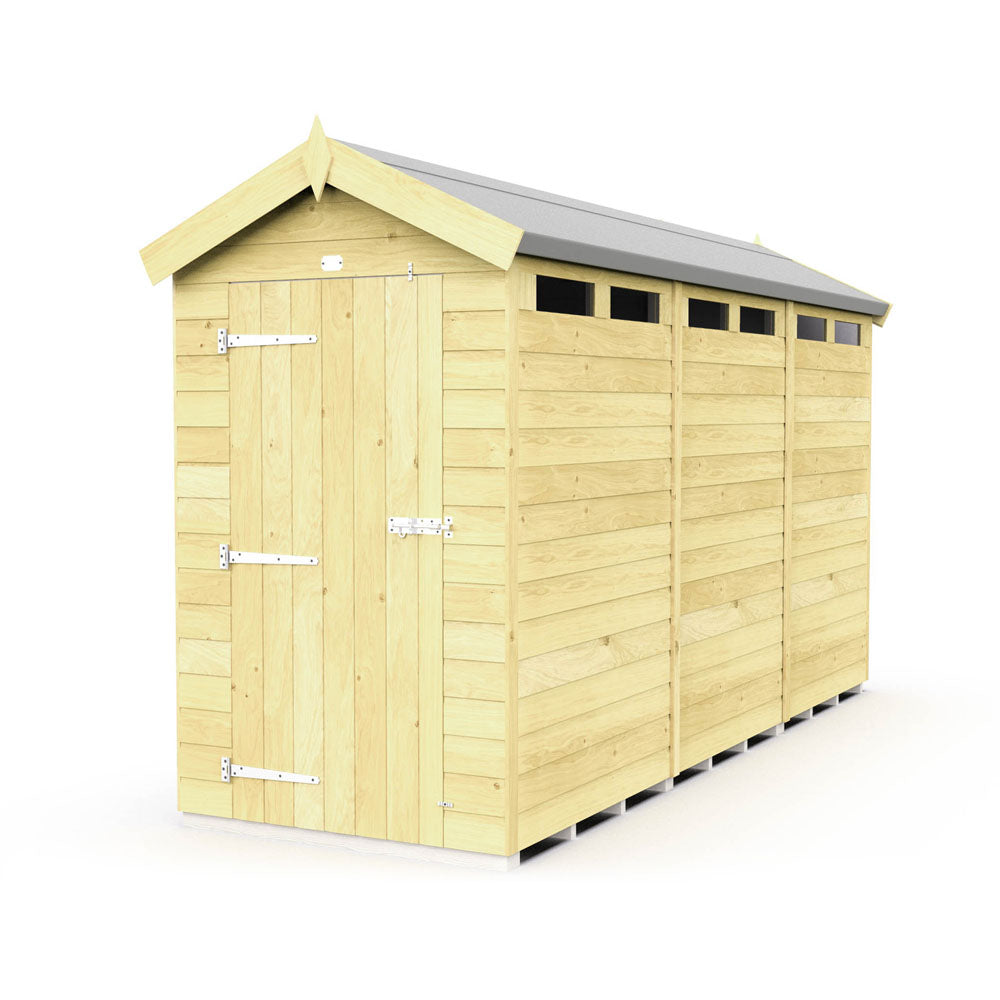 4ft x 12ft Apex Security Shed