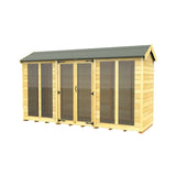 4ft x 12ft Apex Summer House (Full Height Window)