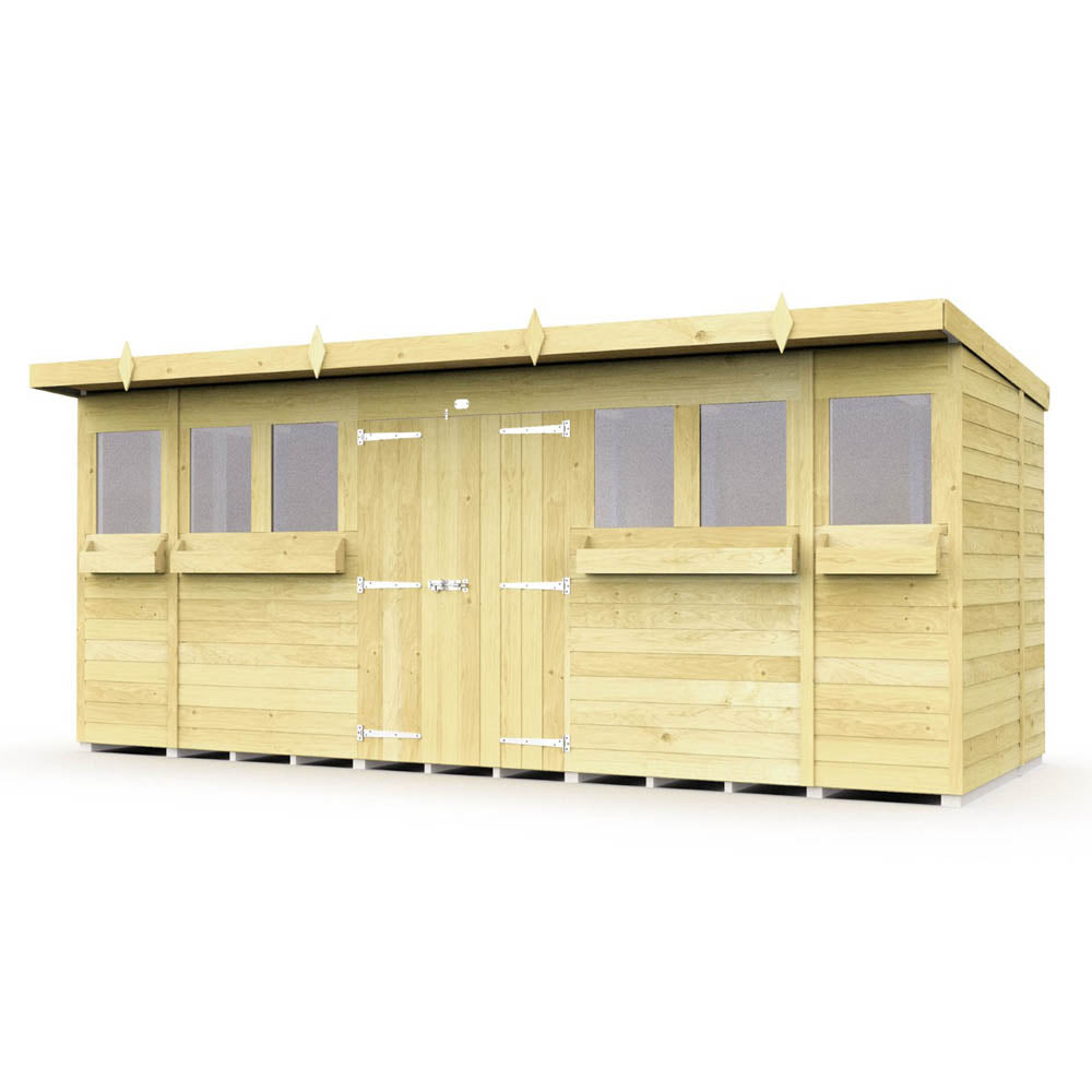 16ft x 7ft Pent Summer Shed