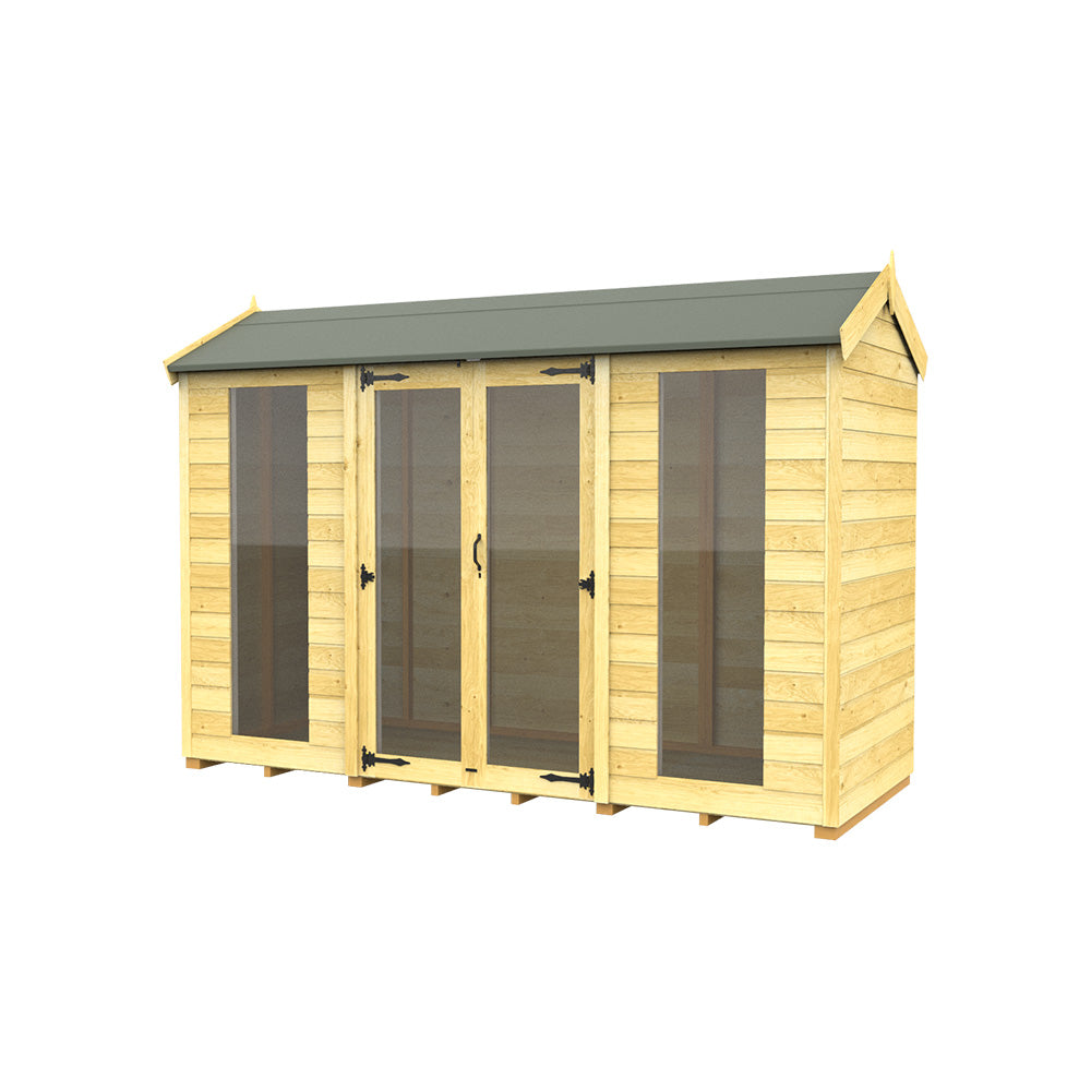 4ft x 10ft Apex Summer House (Full Height Window)