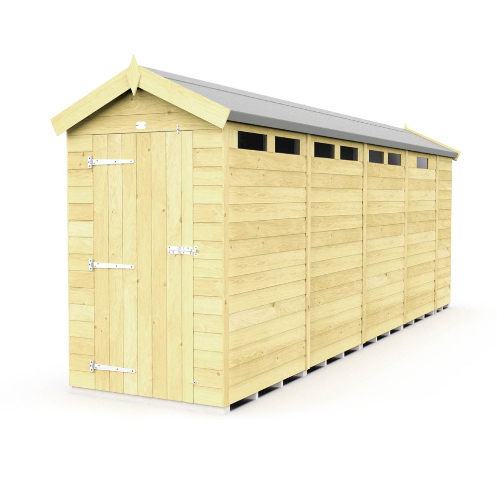 4ft x 17ft Apex Security Shed