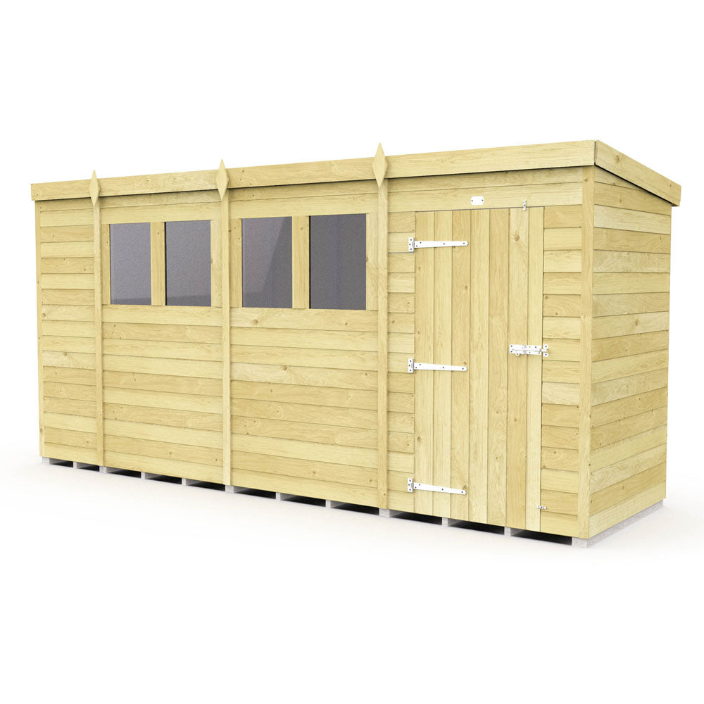 15ft x 4ft Pent Shed