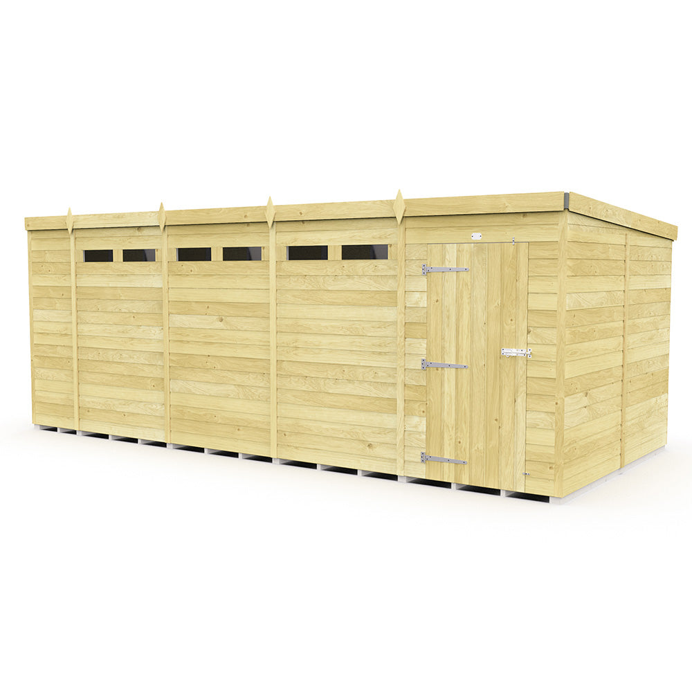 18ft x 8ft Pent Security Shed