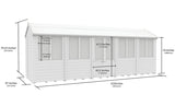 8ft x 20ft Apex Summer House