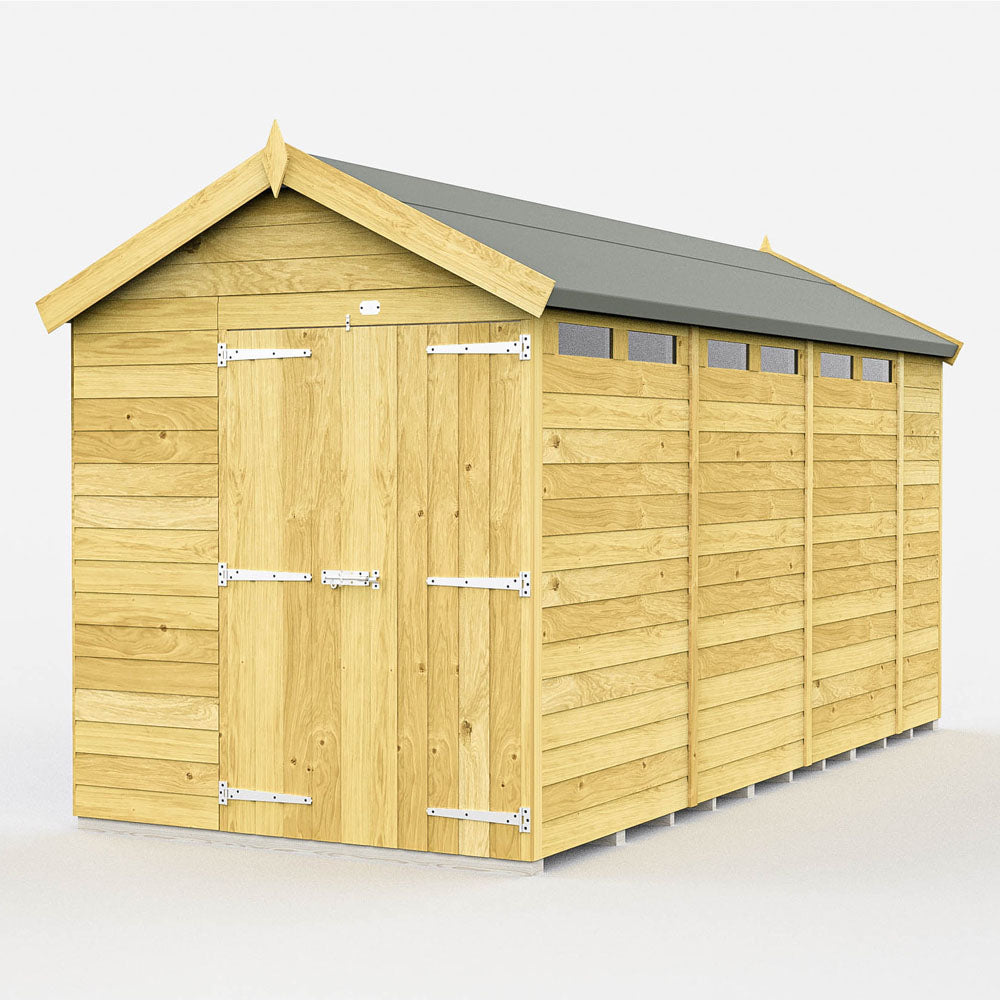 6ft x 15ft Apex Security Shed