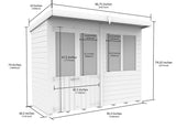 8ft x 4ft Pent Summer House