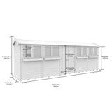 4ft x 20ft Apex Summer Shed