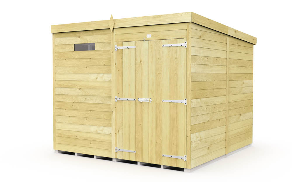 7ft x 8ft Pent Security Shed