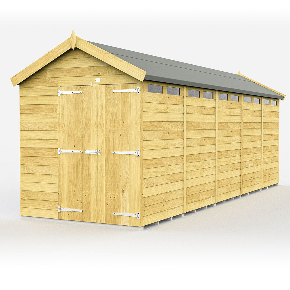 7ft x 20ft Apex Security Shed