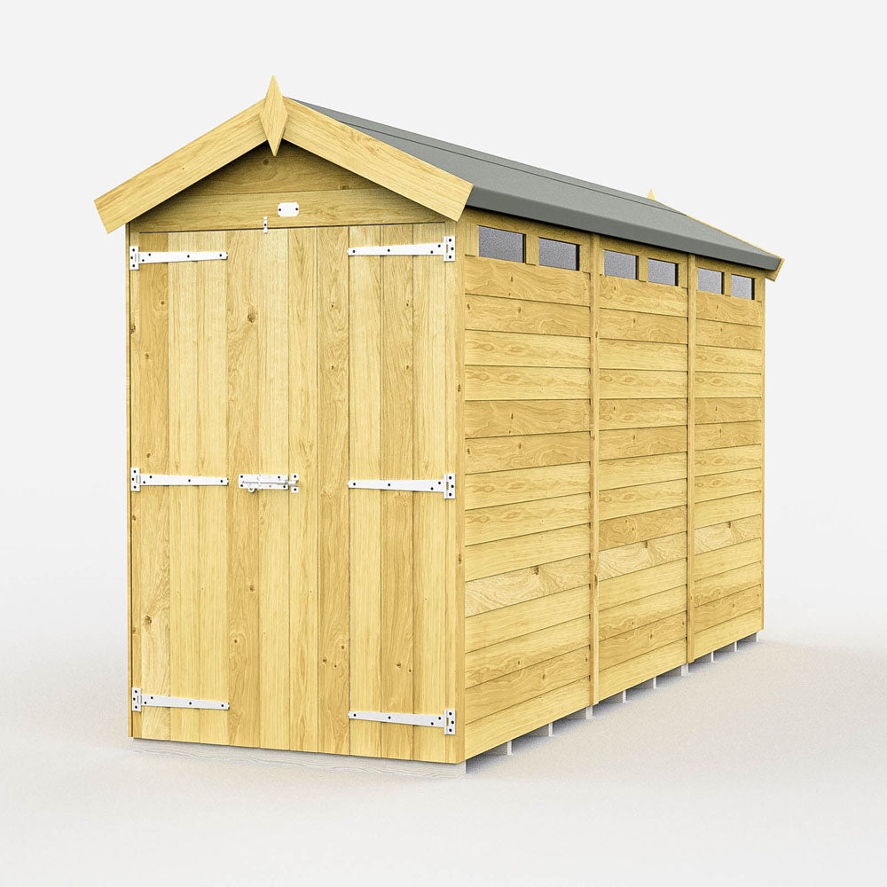 4ft x 12ft Apex Security Shed