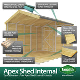 8ft x 18ft Apex Summer Shed