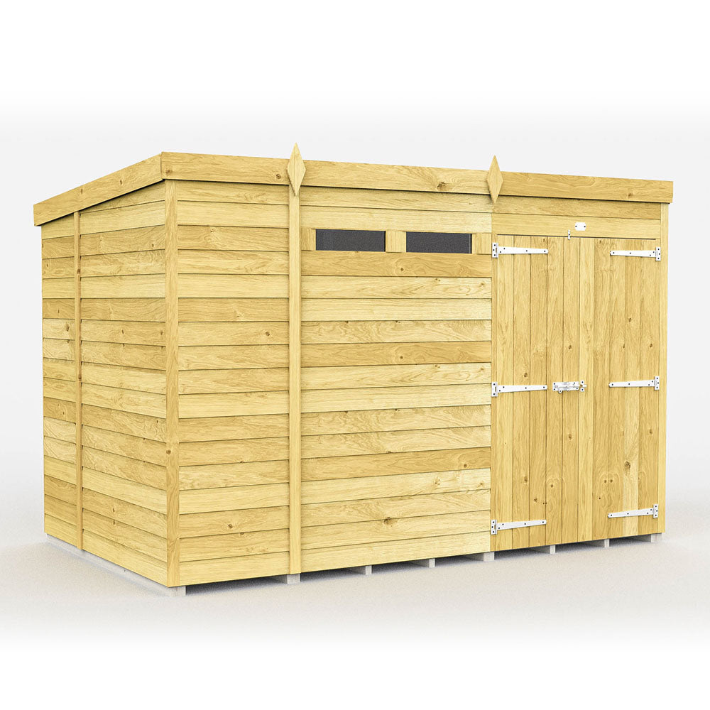 11ft x 7ft Pent Security Shed