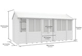 7ft x 16ft Apex Summer House