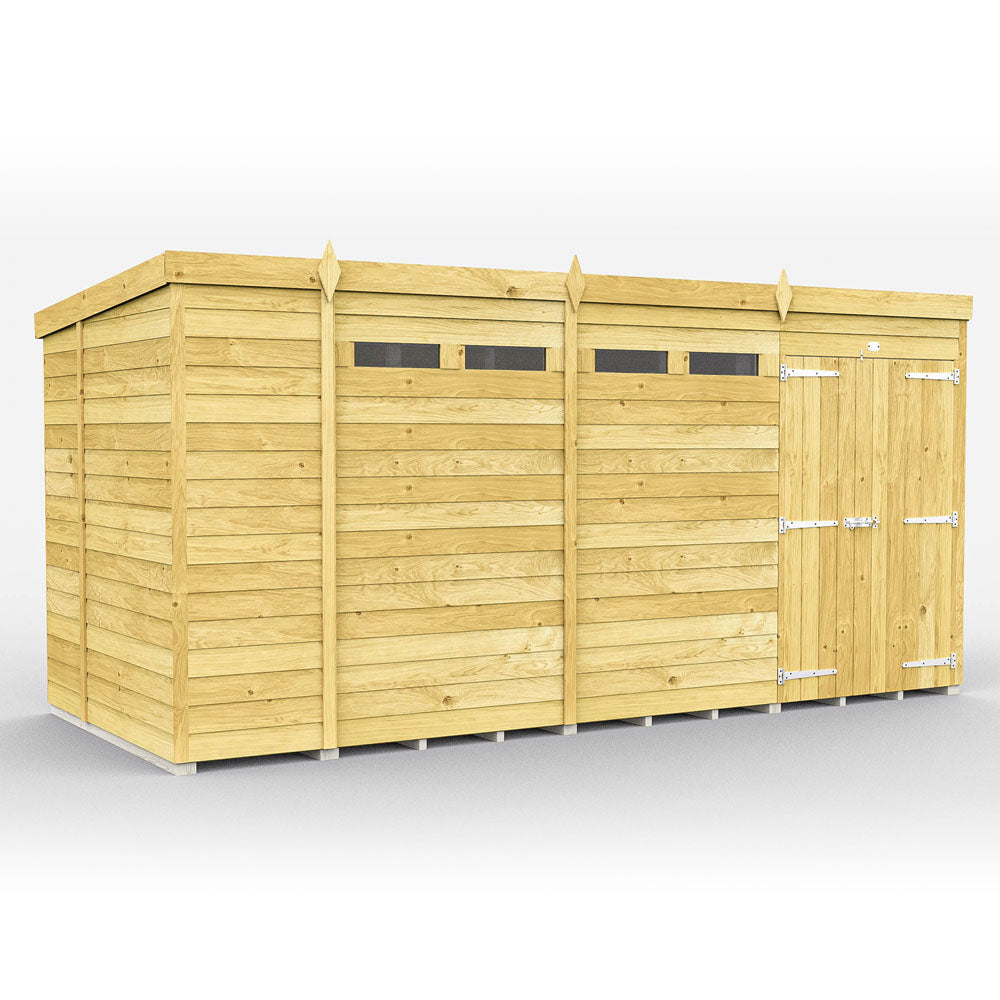 15ft x 7ft Pent Security Shed