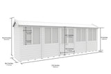 4ft x 20ft Apex Summer House