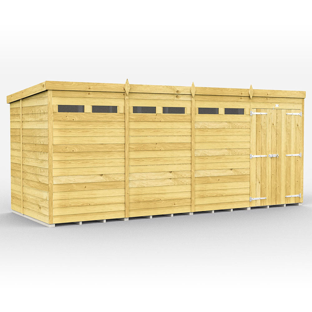 16ft x 6ft Pent Security Shed