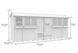 4ft x 16ft Apex Summer Shed