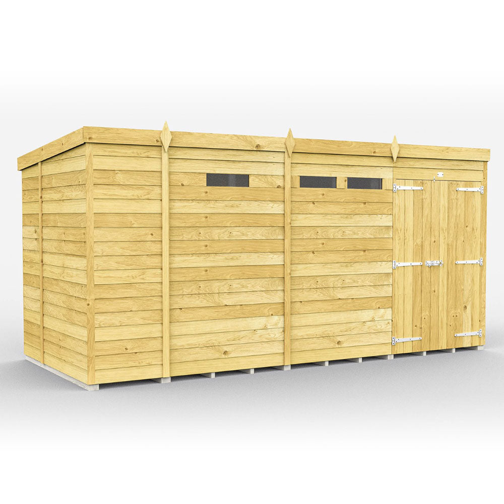 13ft x 7ft Pent Security Shed