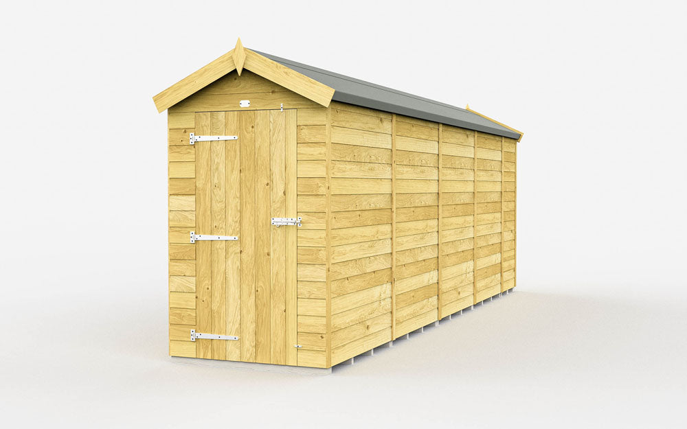 4ft x 17ft Apex Shed