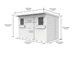 10ft x 6ft Pent Summer Shed