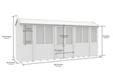 4ft x 16ft Apex Summer House