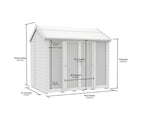 5ft x 8ft Apex Summer House (Full Height Window)