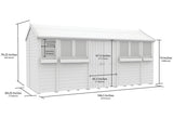 6ft x 16ft Apex Summer Shed